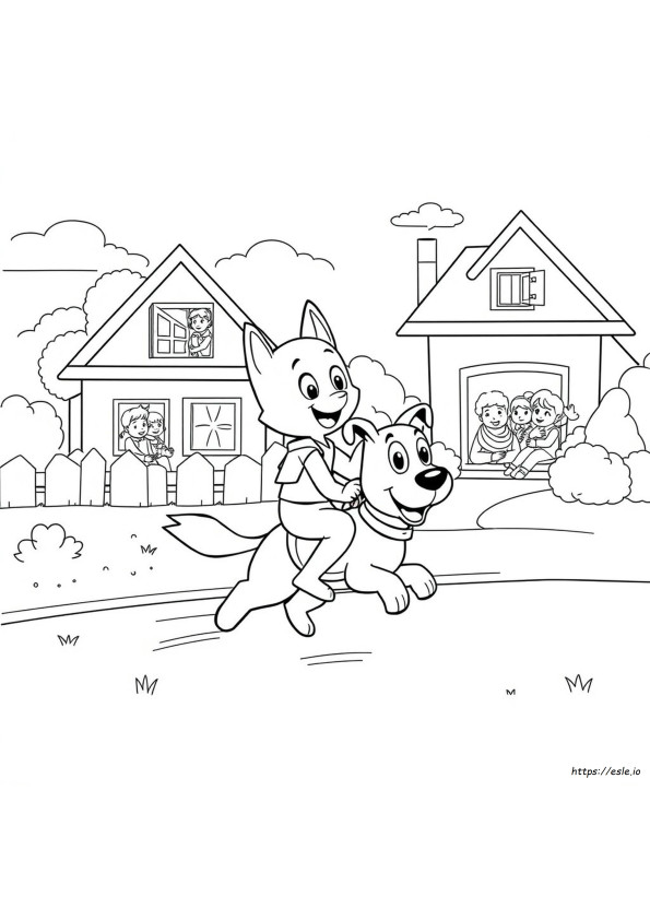 Bluey Dan Bingo Gambar Mewarnai