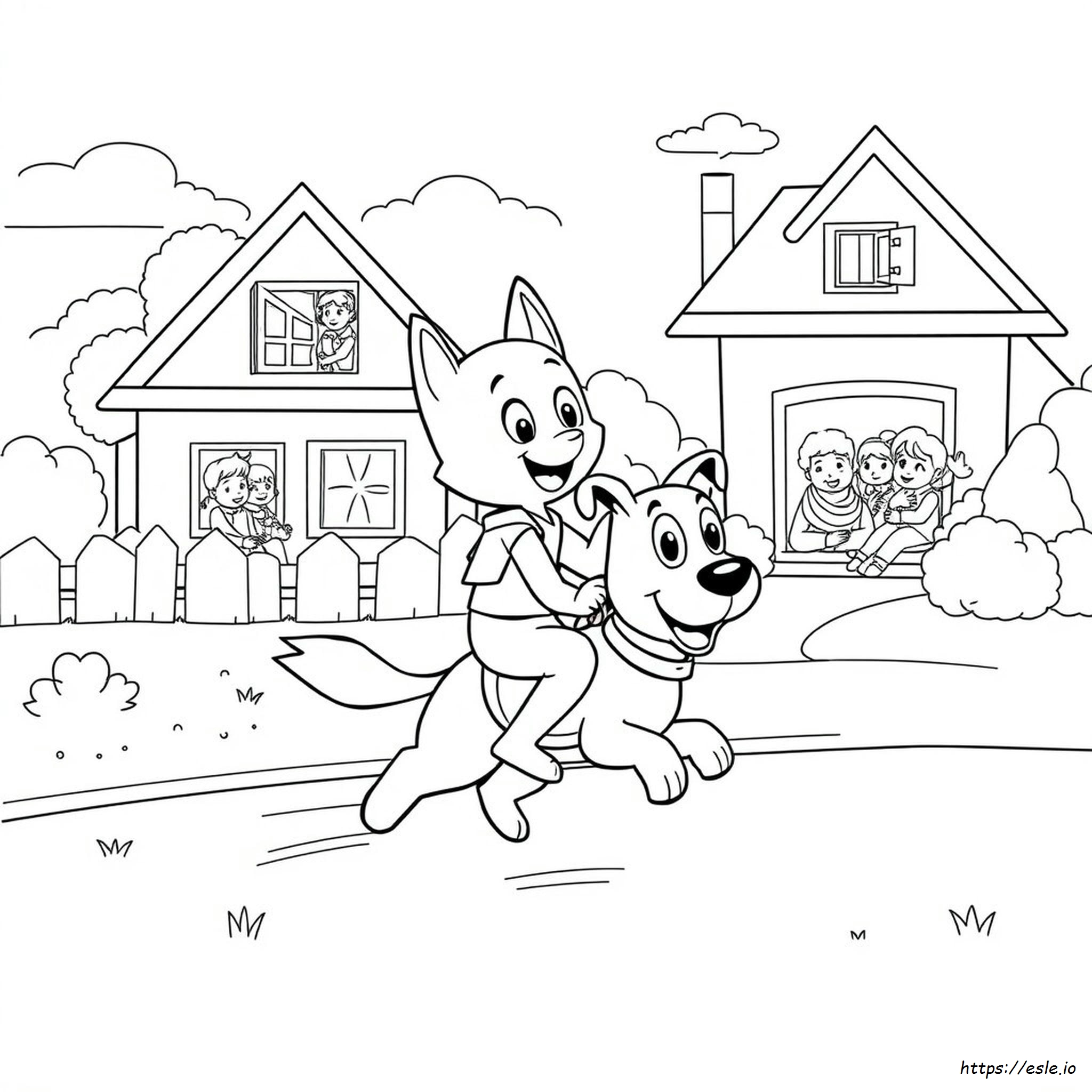 Bluey Y Bingo Para Colorear
