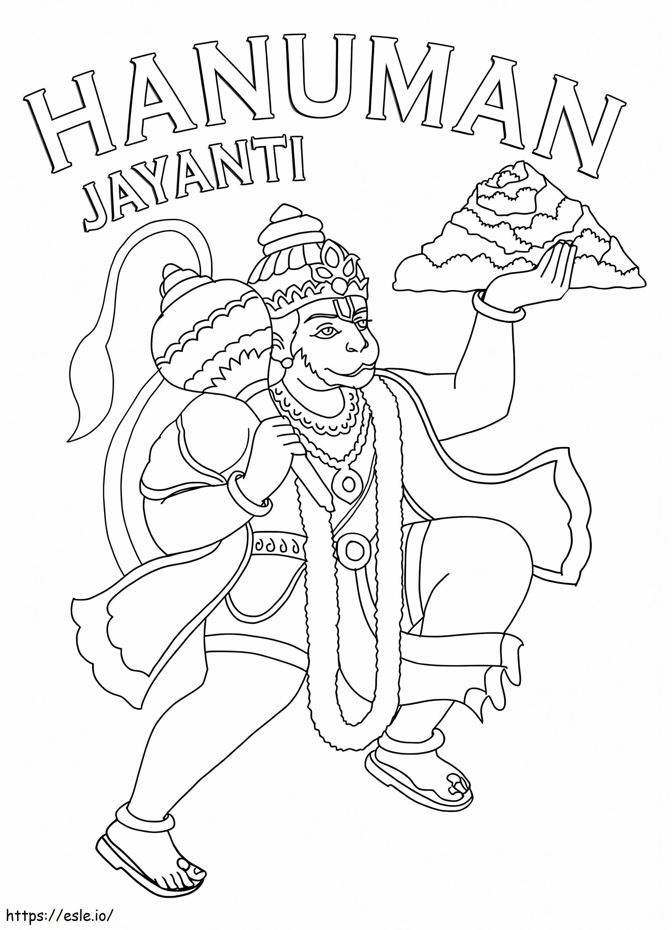 Hanuman Jayanti 8 para colorir