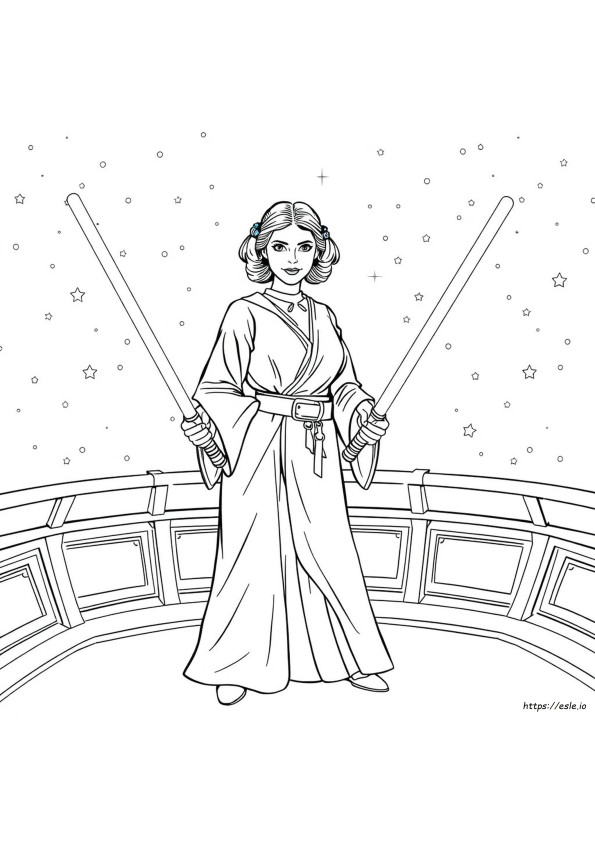 Printbare Prinses Leia Kleurplaten