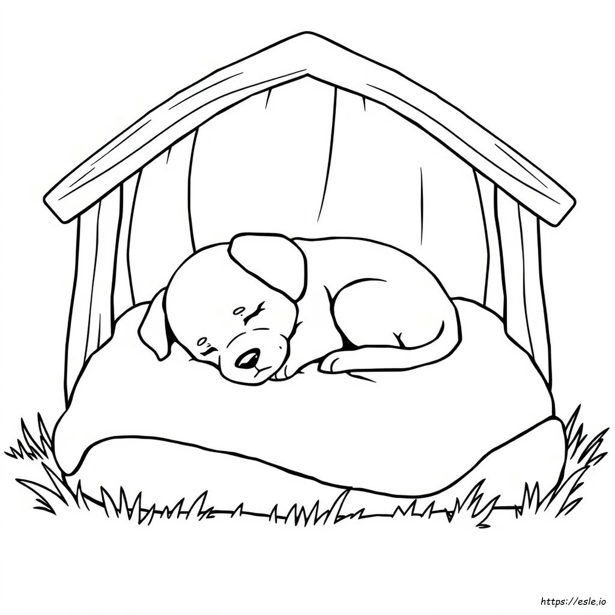 Páginas Para Colorear De Cachorros Durmiendo