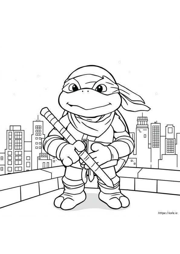 Caras De Tortugas Ninja Para Colorear