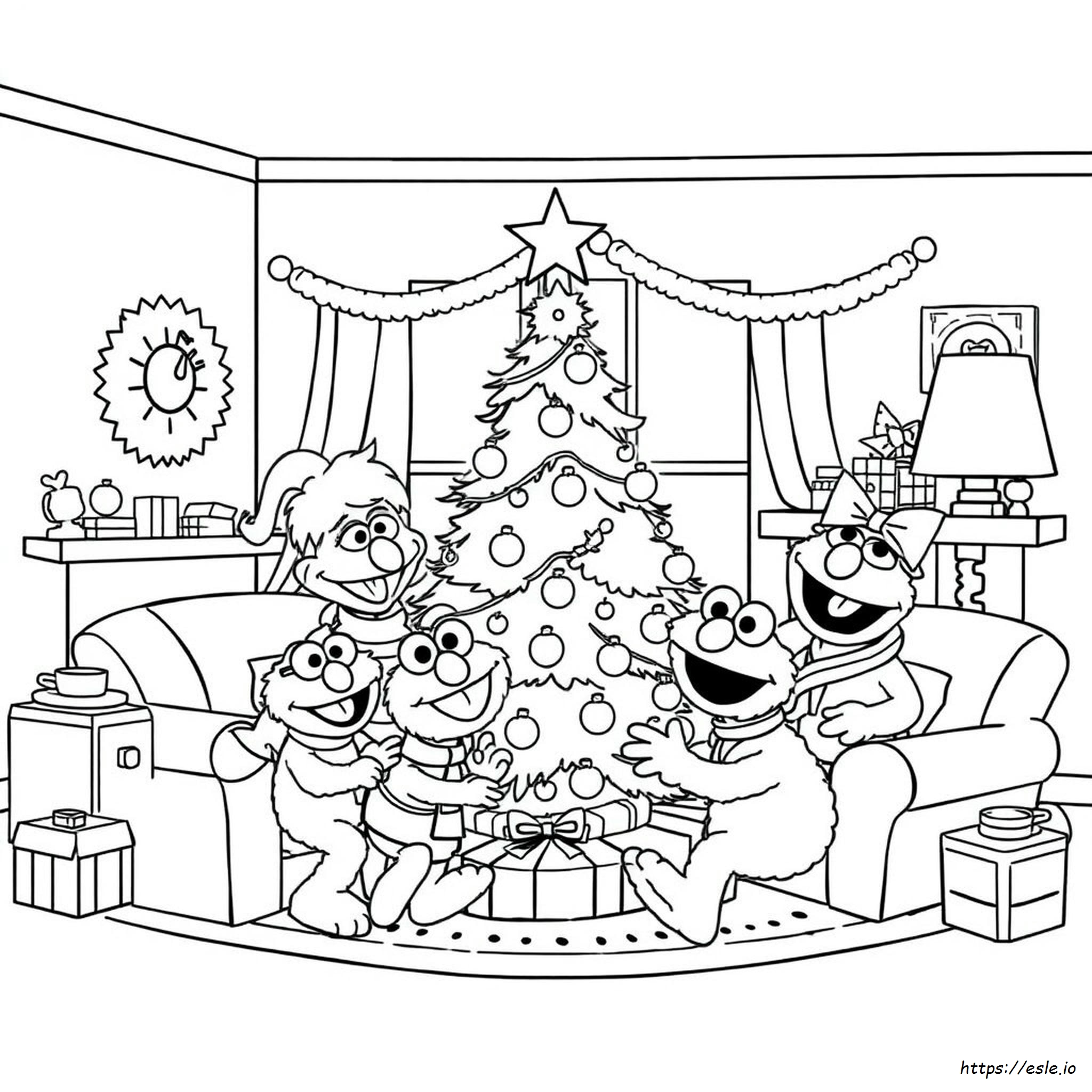 Sesame Street Holiday Coloring Pages