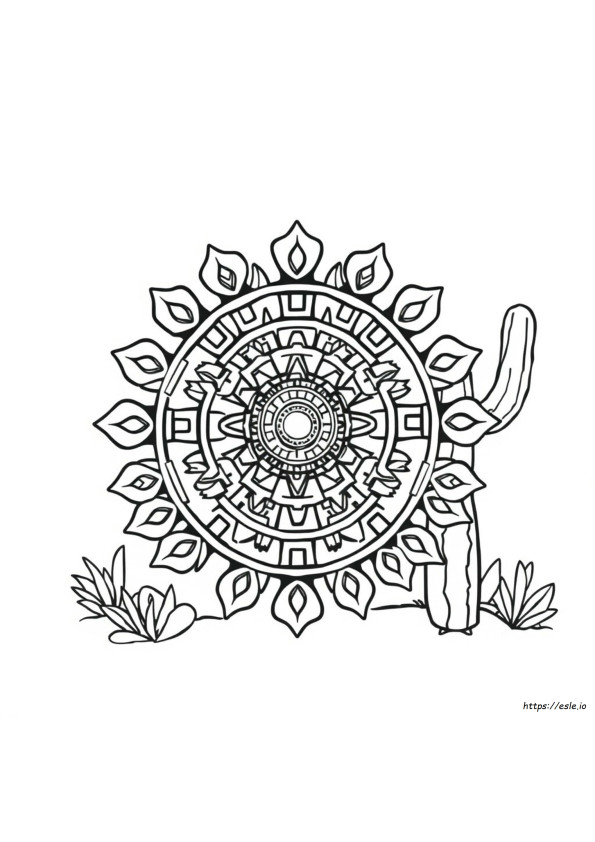 Gambar Mewarnai Aztec