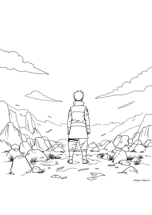 Gambar Mewarnai Naruto Uzumaki Sasuke Dapat Dicetak Gratis