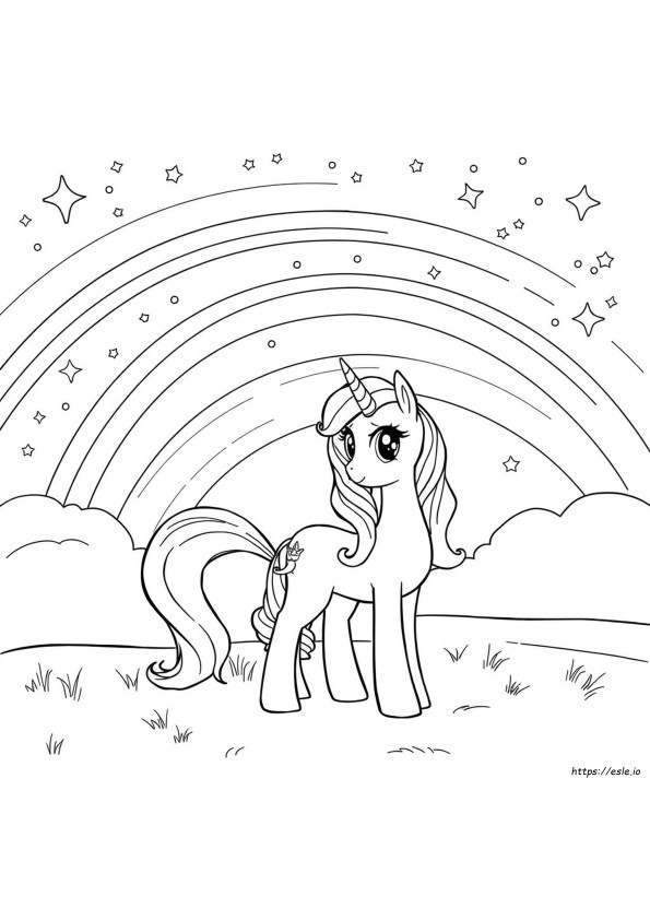 Putri Rainbow Dash Gambar Mewarnai