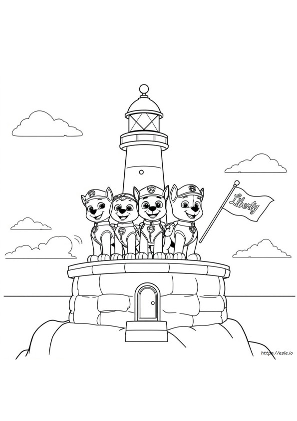Gambar Mewarnai Liberty Paw Patrol