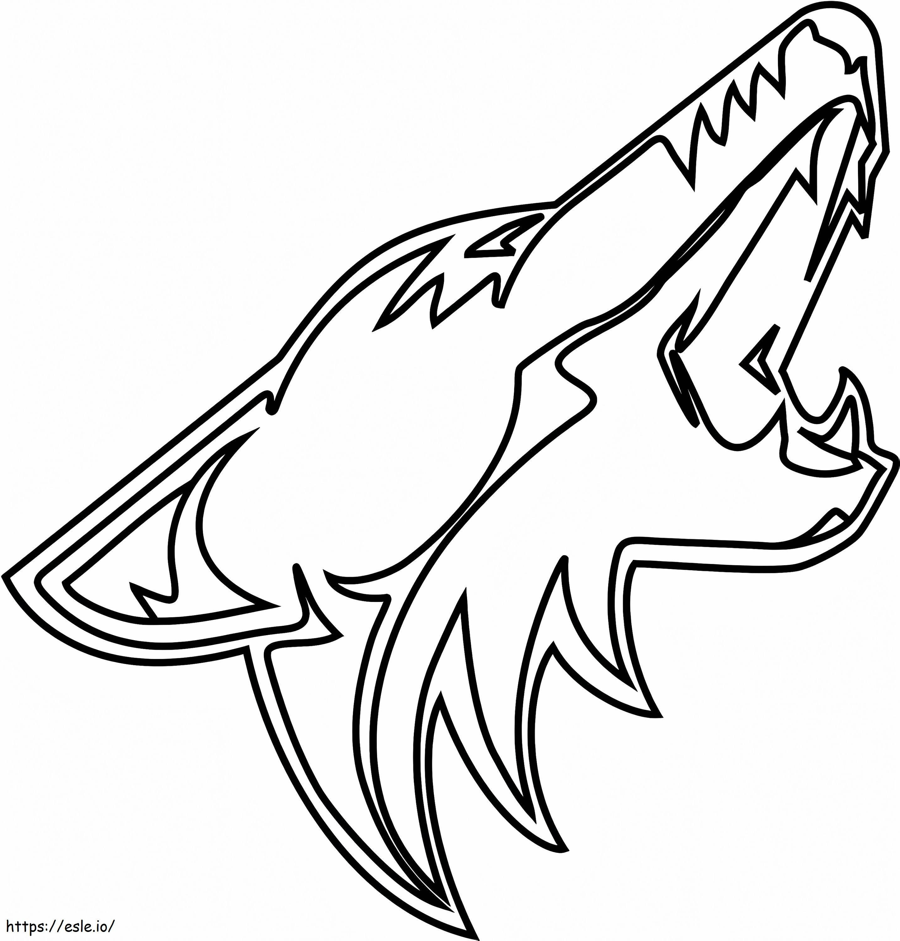 Logo dei coyote dell'Arizona da colorare