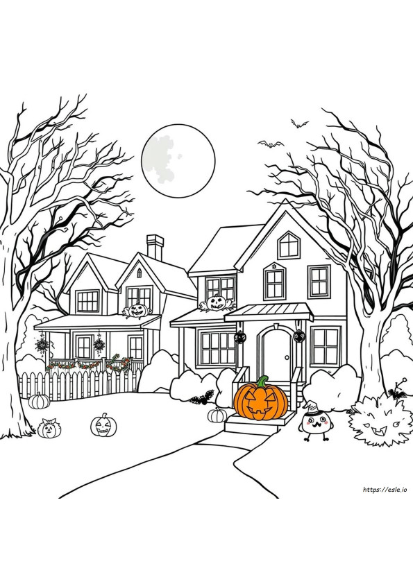 Halaman Mewarnai Film Halloween