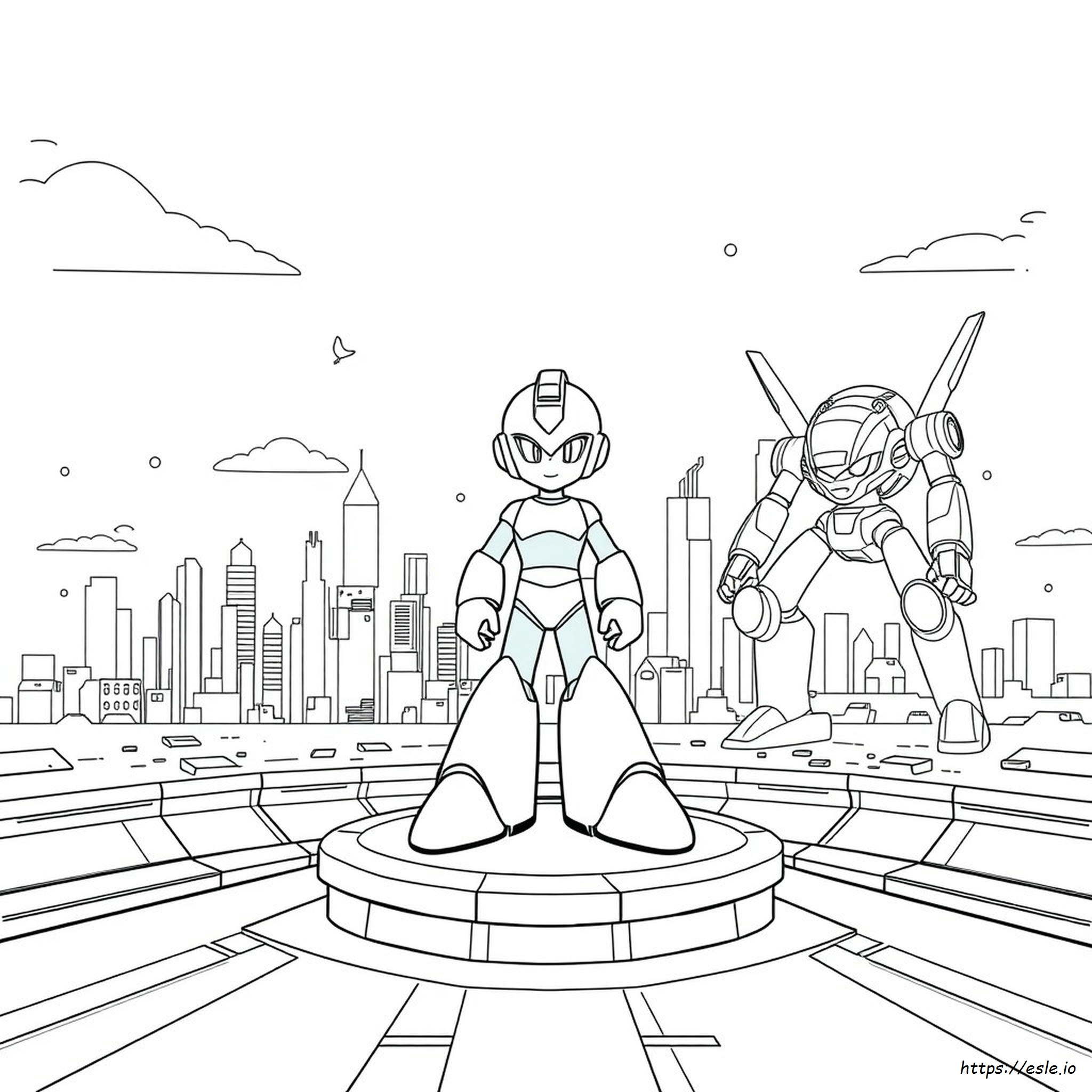 Megaman Colouring Pages