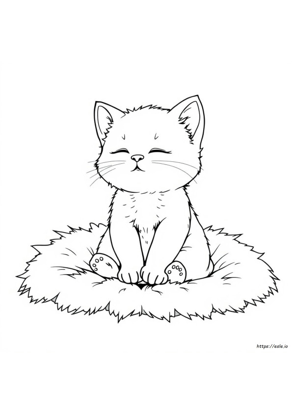 Schattig Katje Kleurplaat