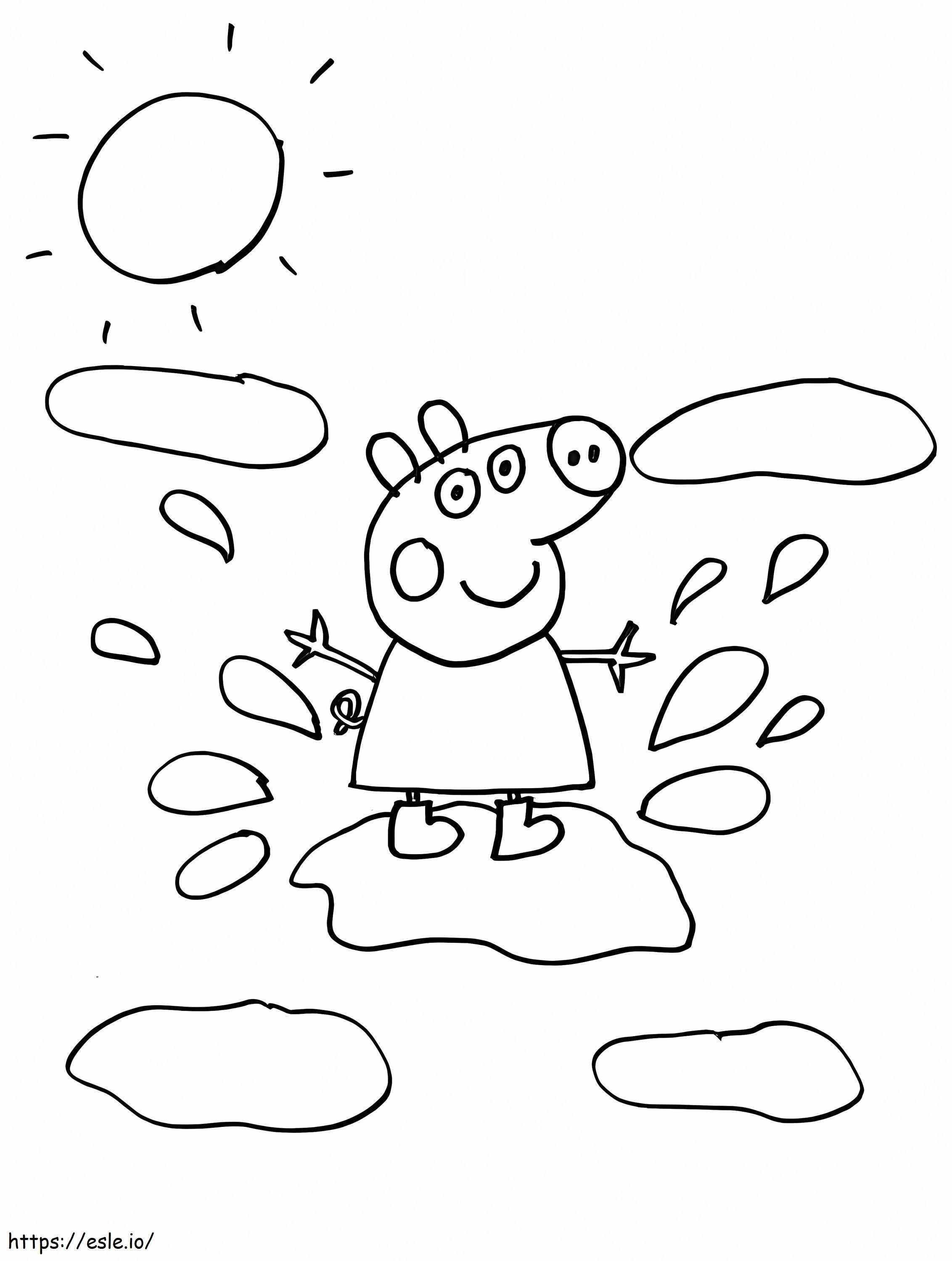 Peppa Pig Having Fun coloring page