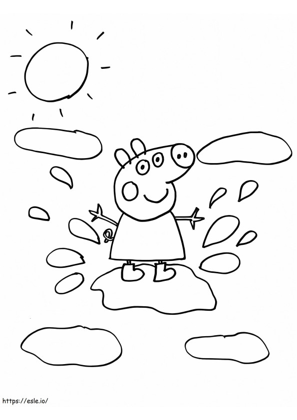 Peppa Pig Having Fun coloring page