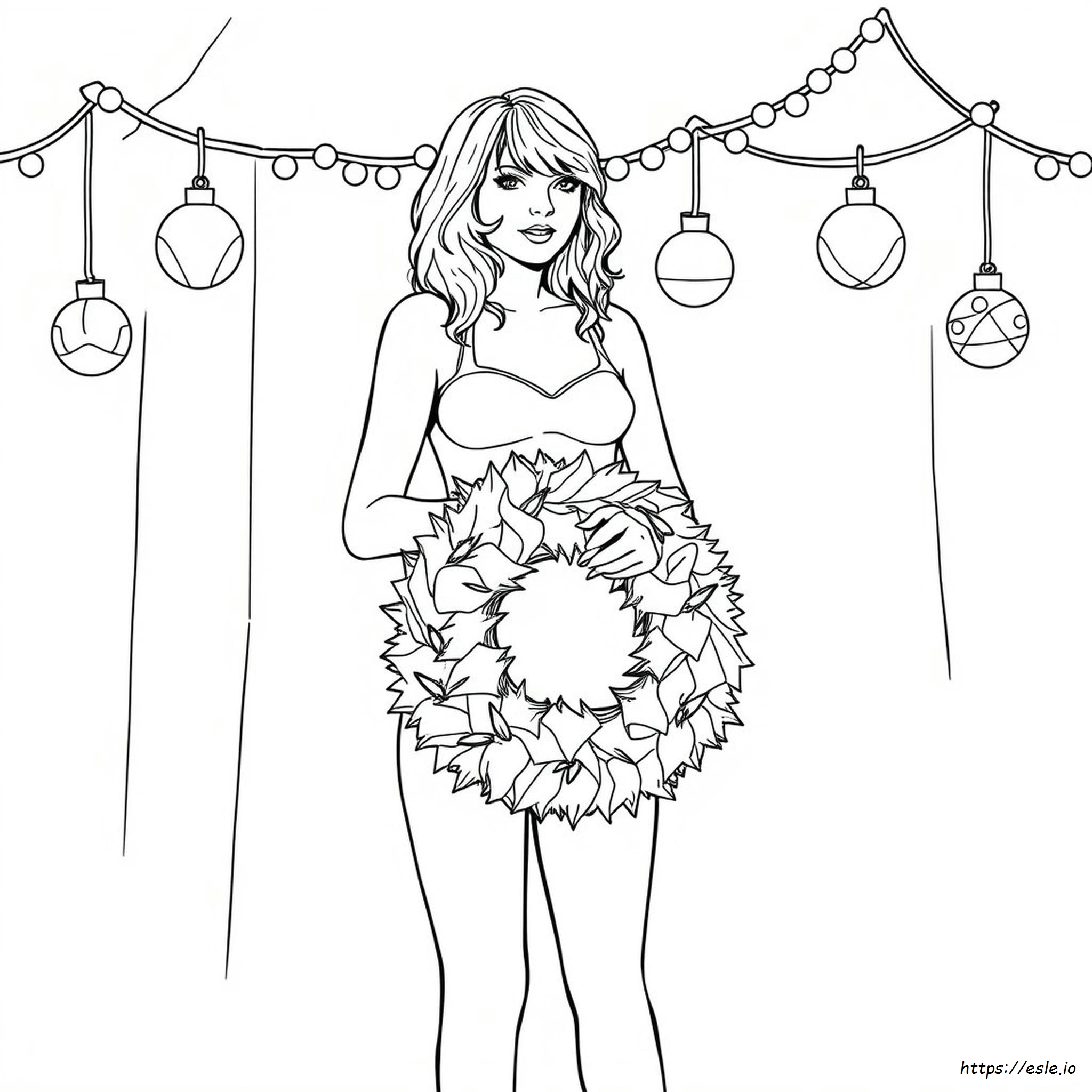 Taylor Swift Navidad Para Colorear