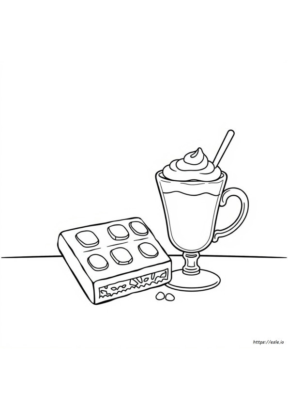 Cute Chocolate Bar Coloring Pages