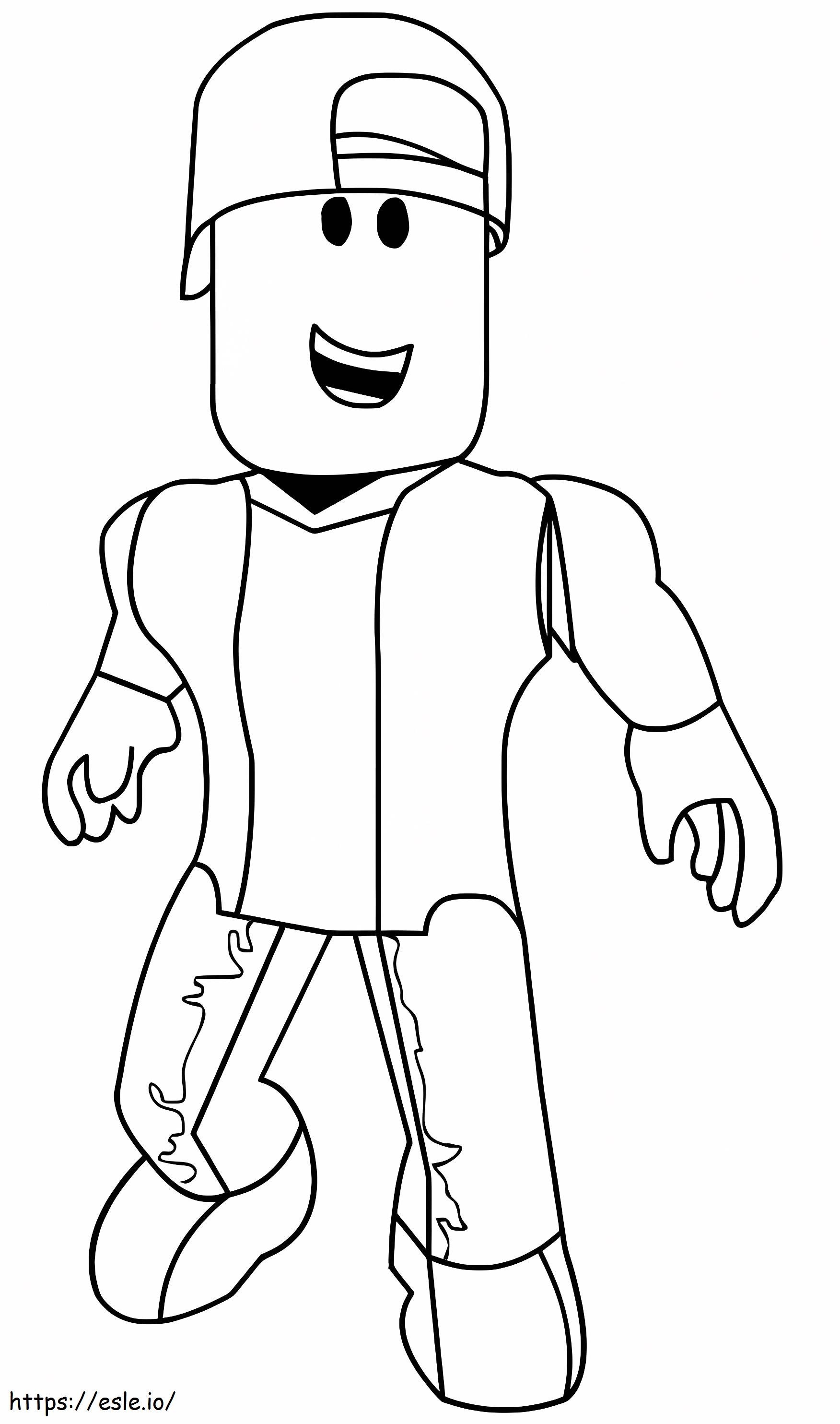 Personagem regular Roblox para colorir