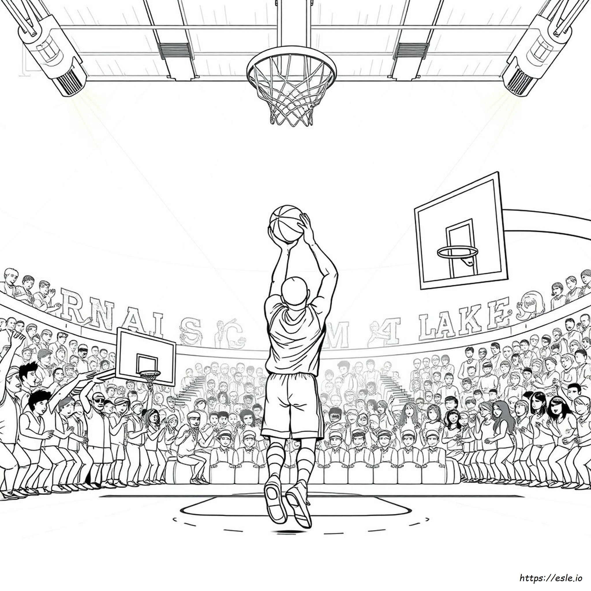 Pagine Da Colorare Di Pallacanestro Realistica