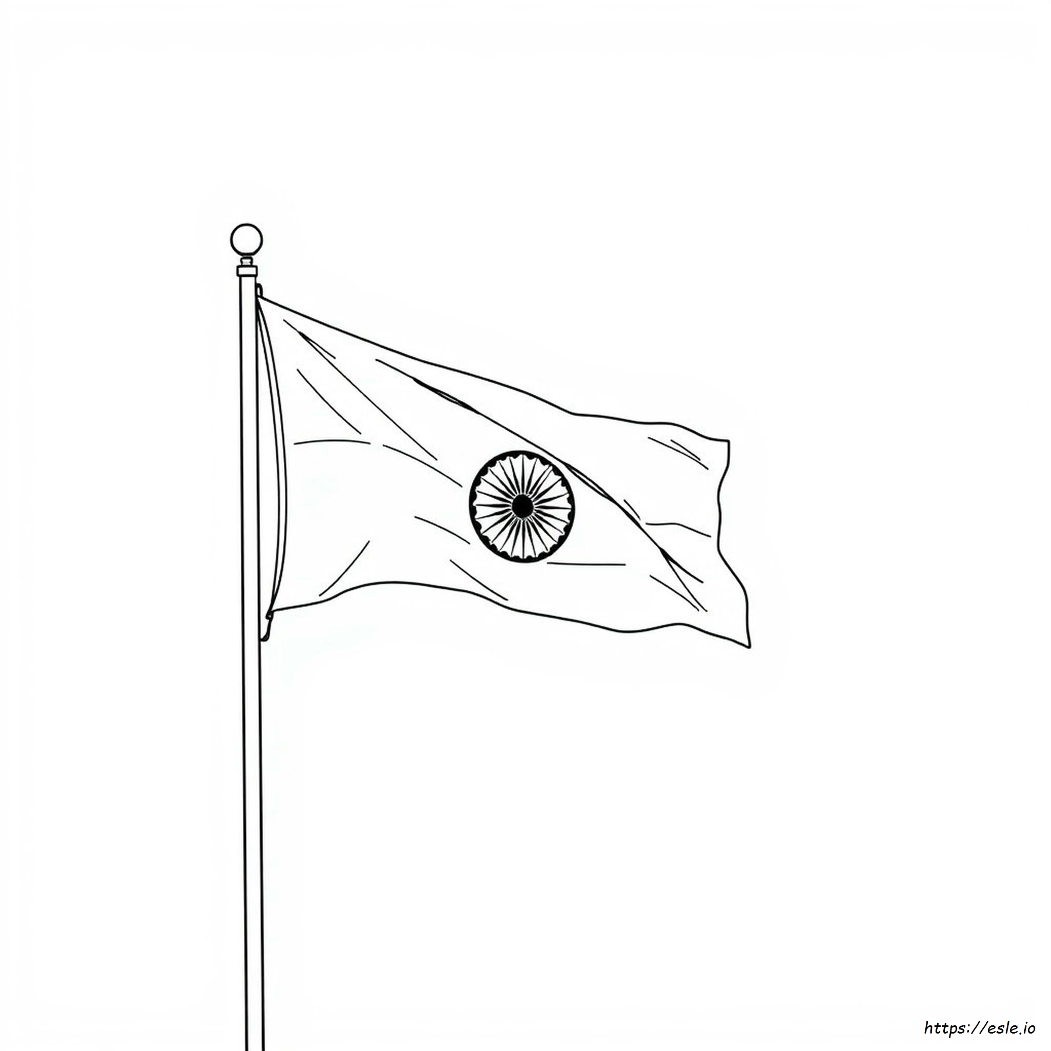 Indian Flag Colouring Page