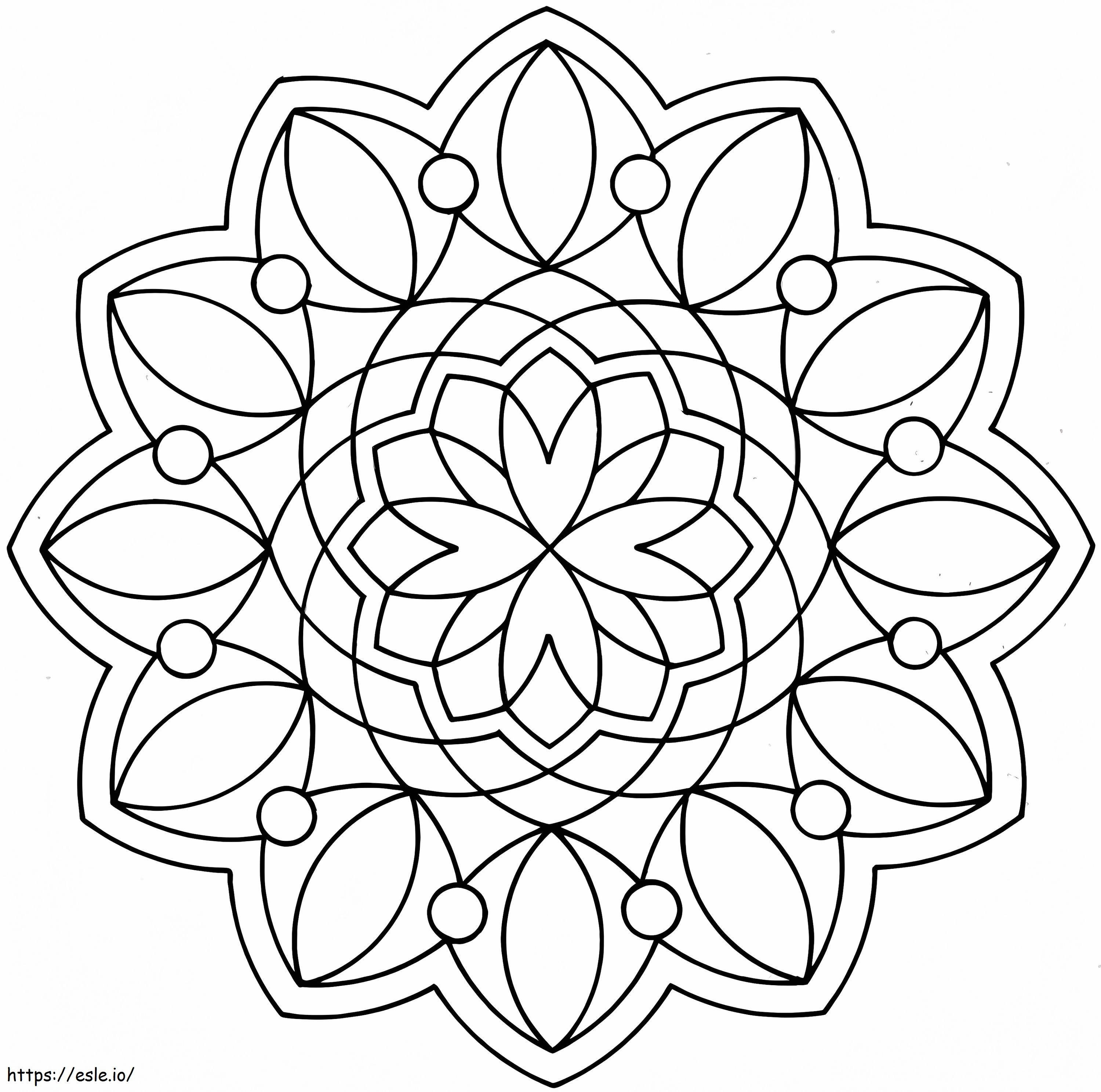 Coloriage Mandala fleur à colorier à imprimer dessin