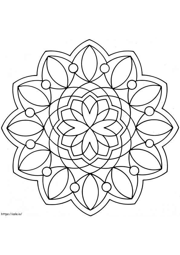 Renklendirmek için Çiçek Mandala boyama