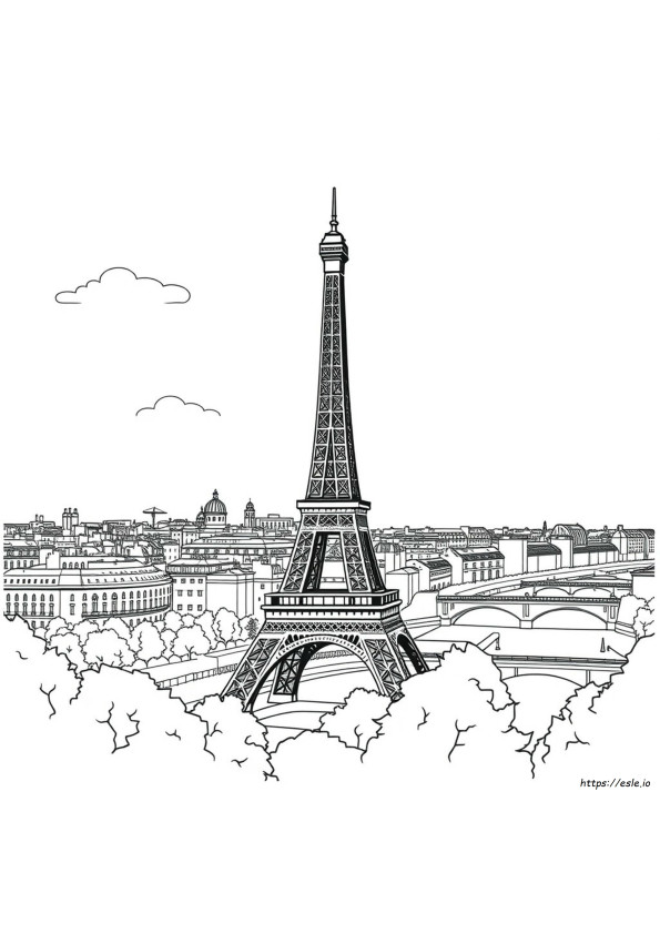 Paris France Coloring Pages