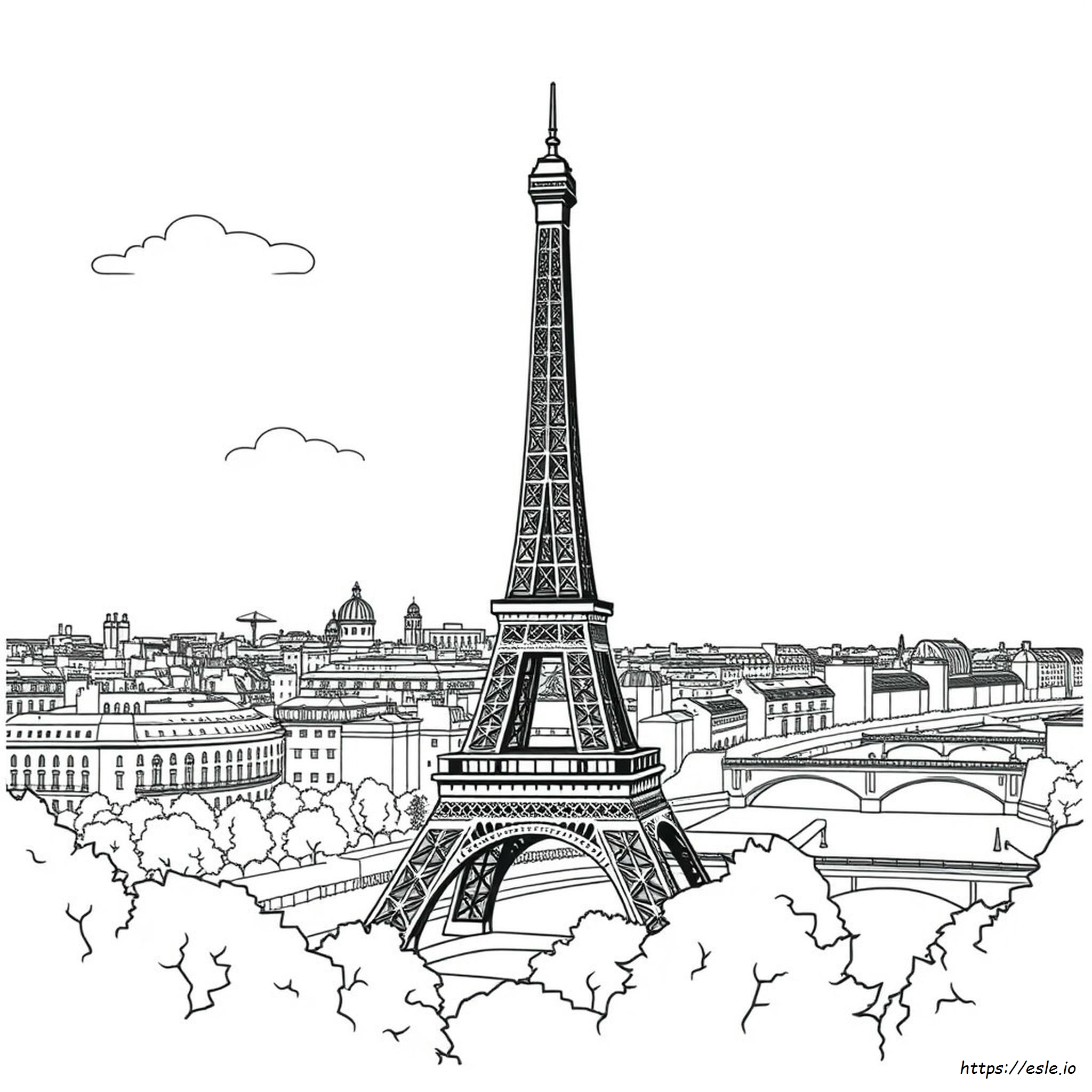 Paris France Coloring Pages