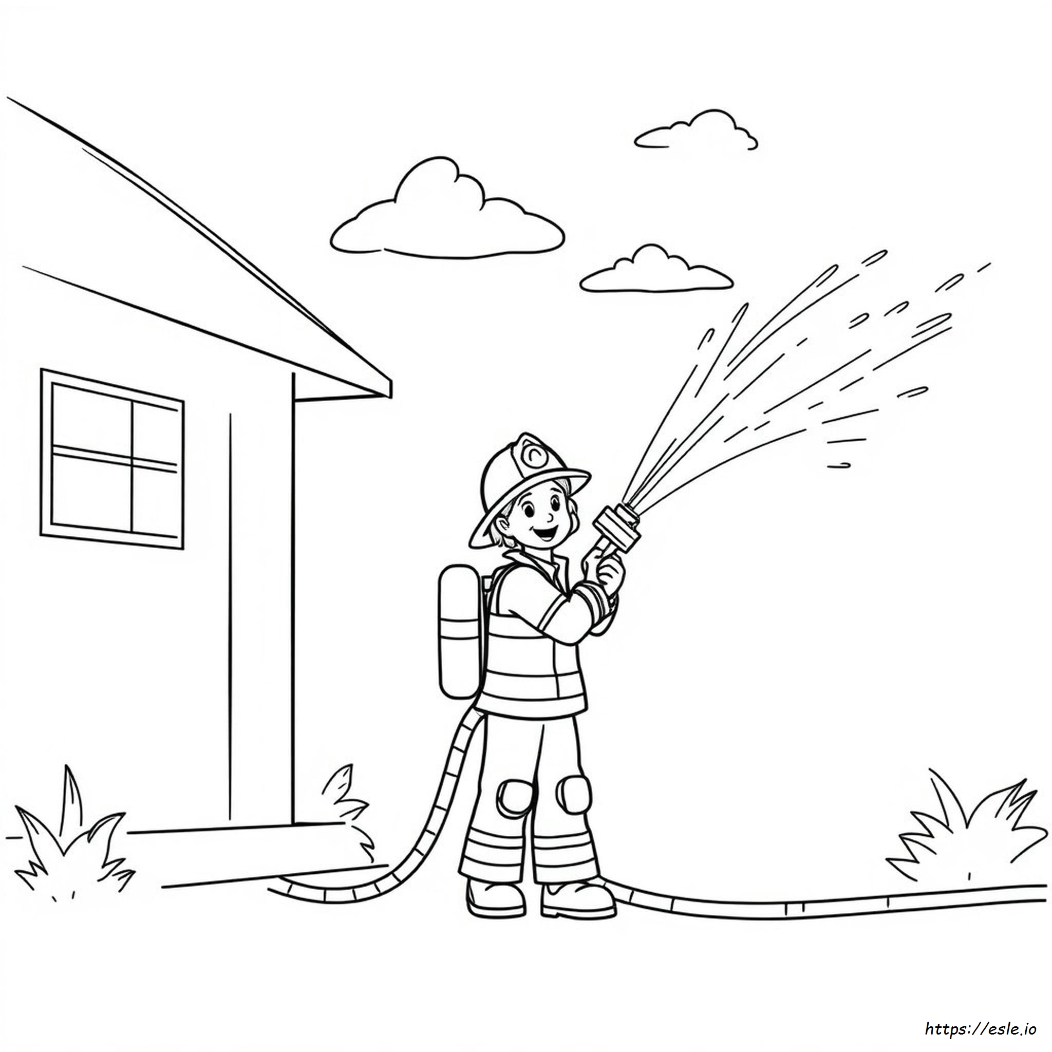 Fire Hose Coloring Page