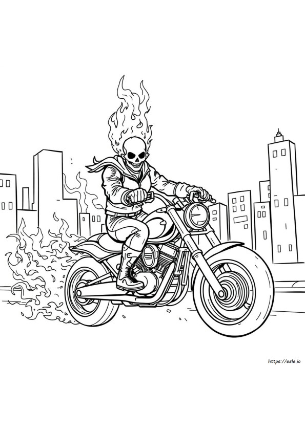 Dibujos De Ghost Rider De Marvel Para Colorear