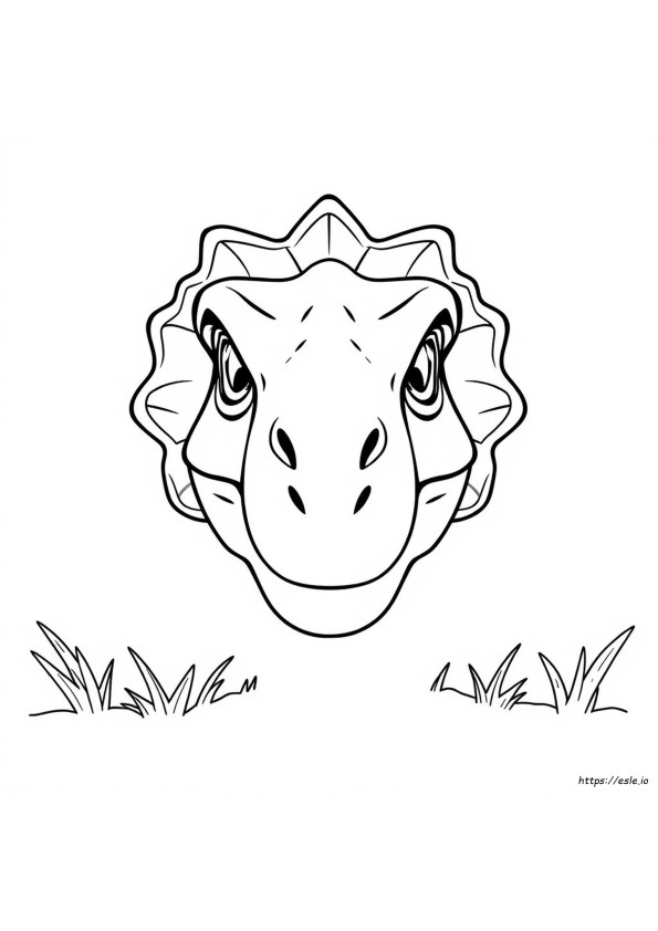 Wajah Dinosaurus Gambar Mewarnai