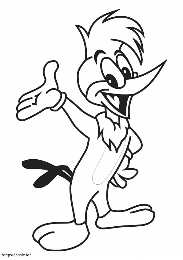 The Crazy Bird Smiling coloring page