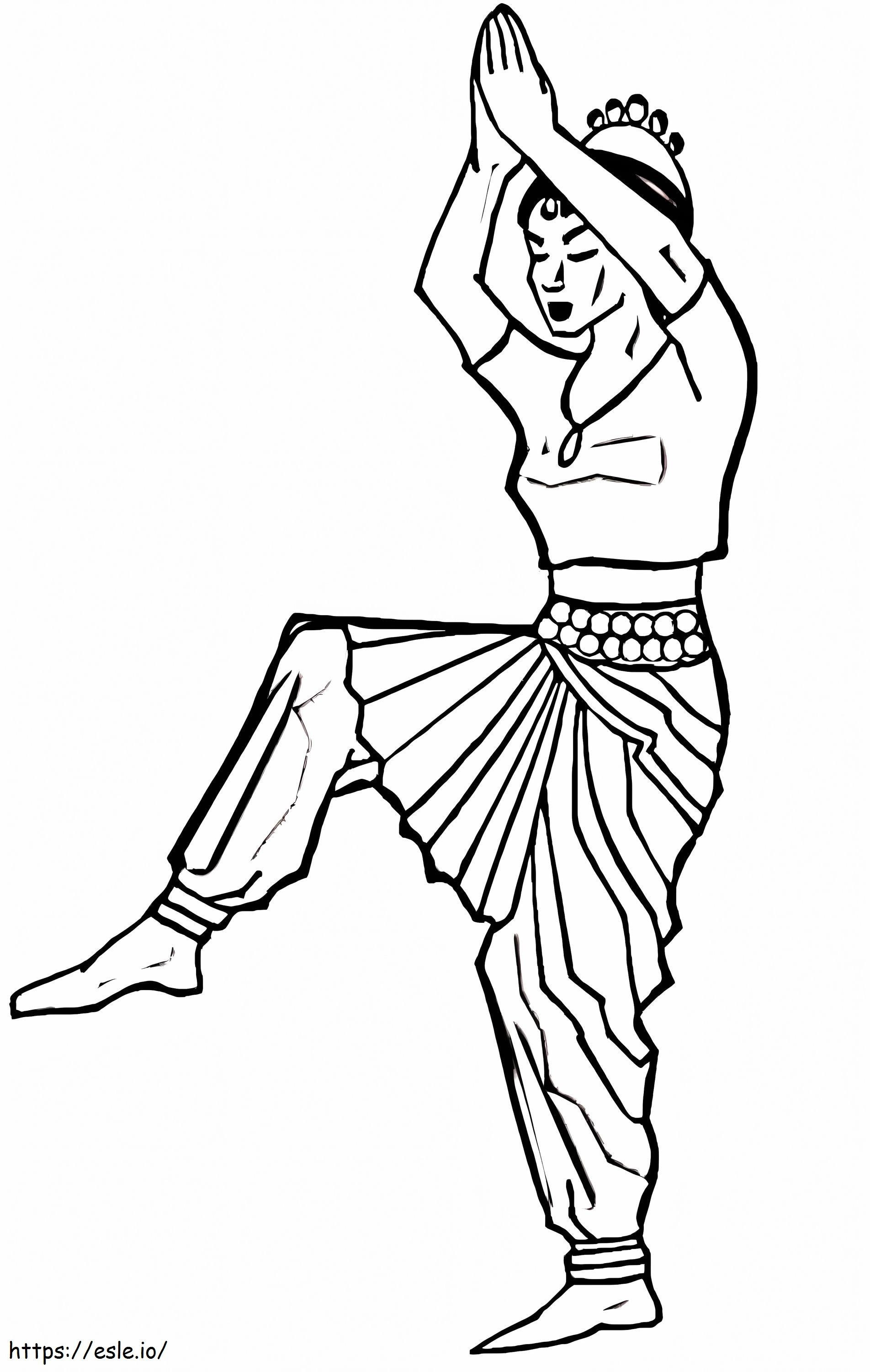 taniec indyjski kolorowanka