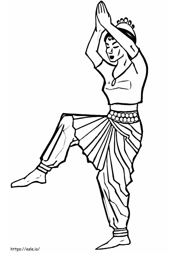 Coloriage Danse indienne à imprimer dessin