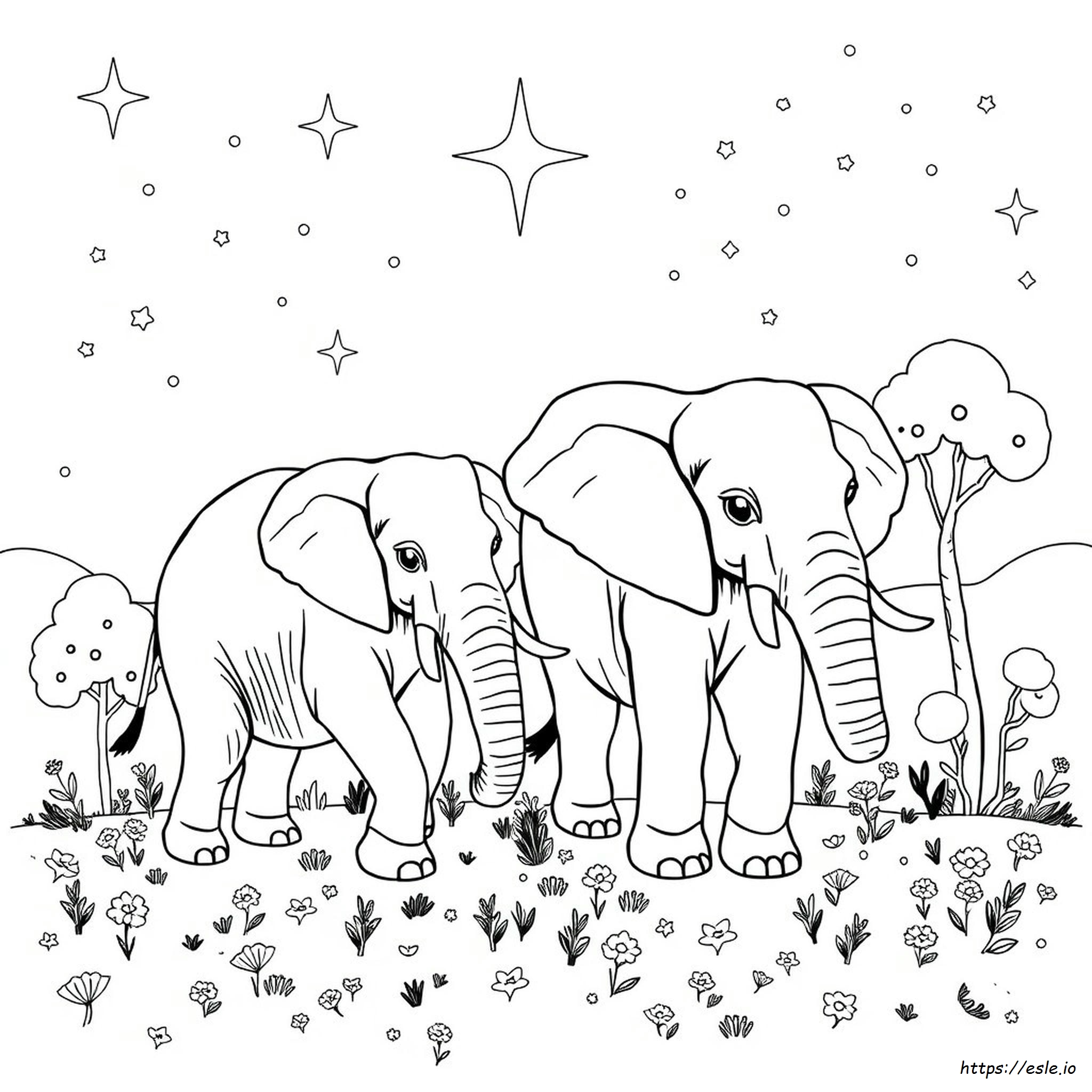 Elephant Coloring Pages For Adults