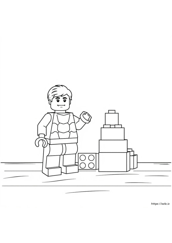 Lego Figure Coloring Page