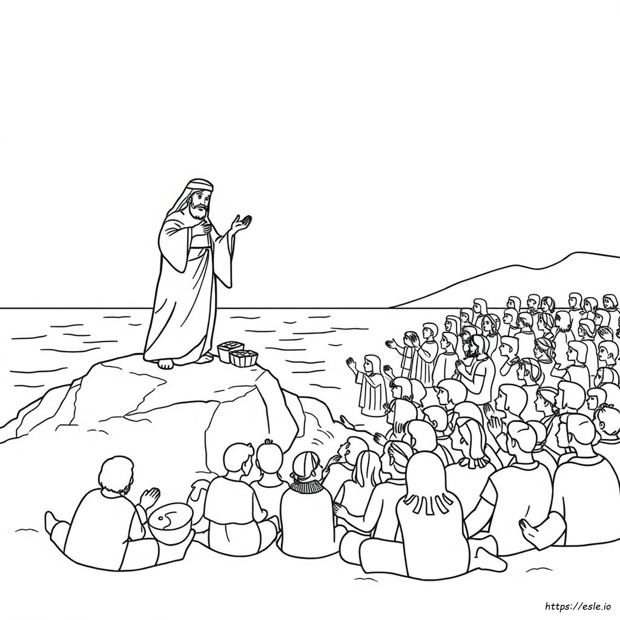 Feeding Of The Five Thousand Coloring Page