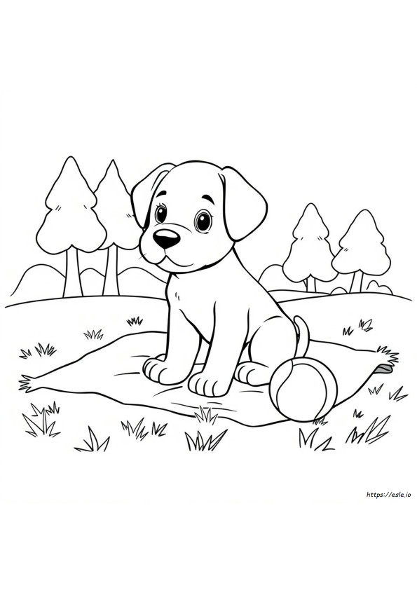 Halaman Anak Anjing Untuk Mewarnai