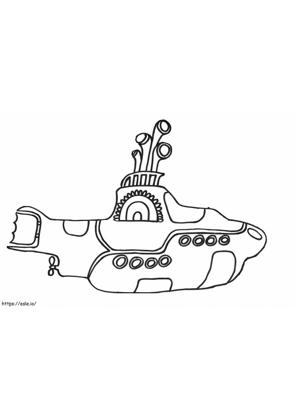 漫画の潜水艦 ぬりえ - 塗り絵