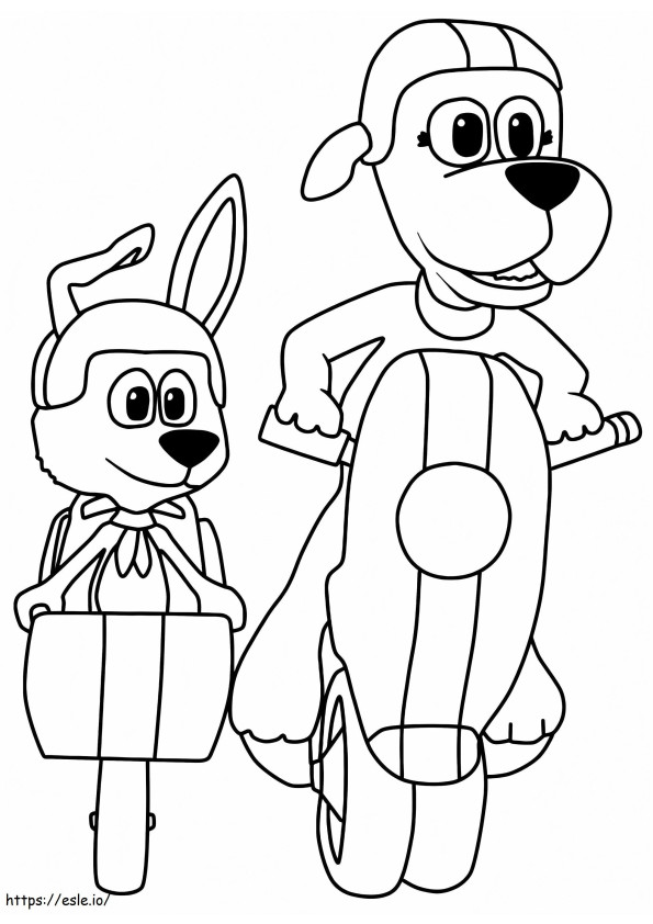 Tag Barker And Scooch Pooch coloring page