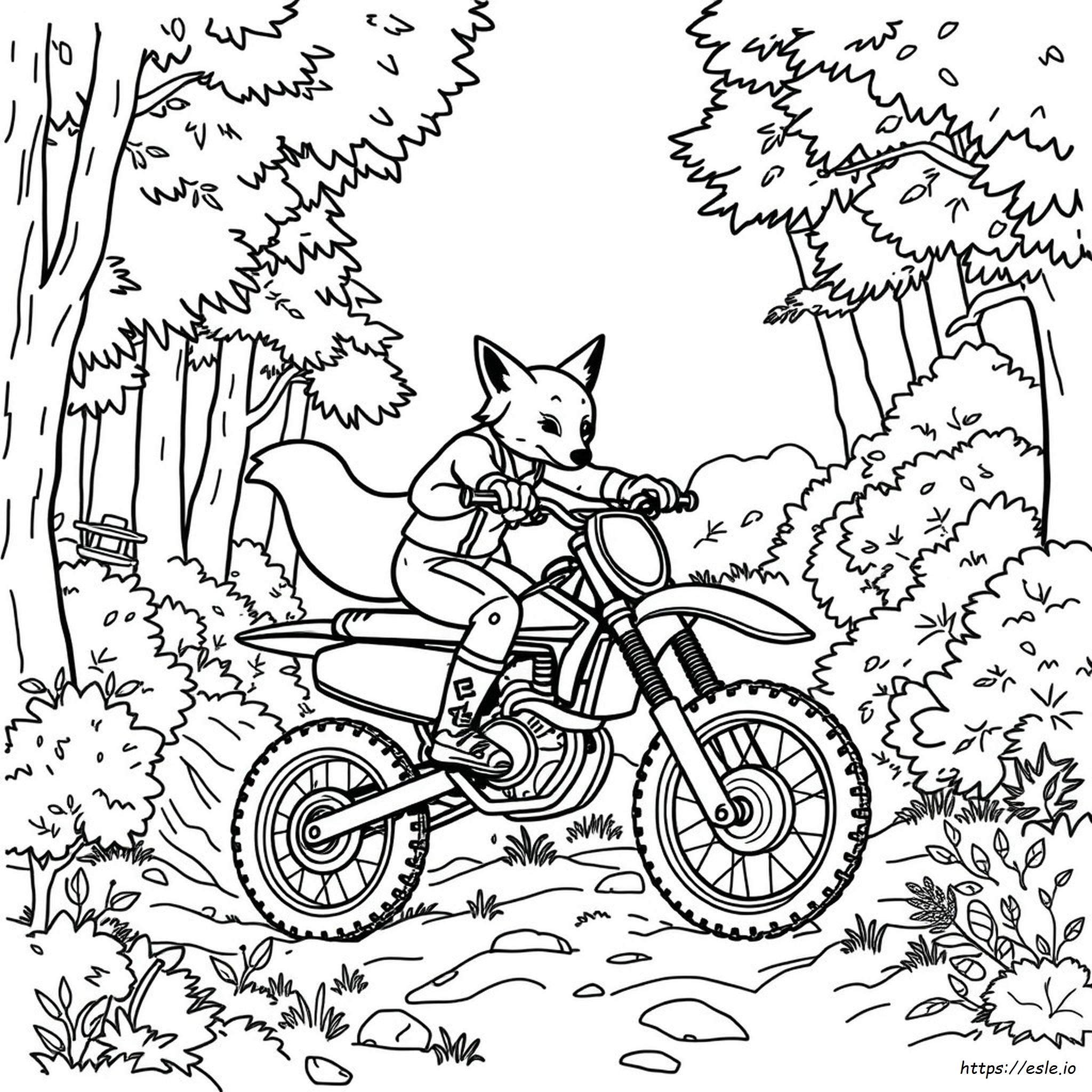 Fox Dirt Bike Coloring Pages