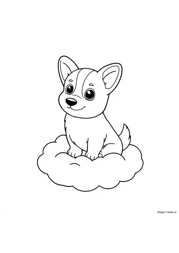 Süße Corgi Ausmalbilder