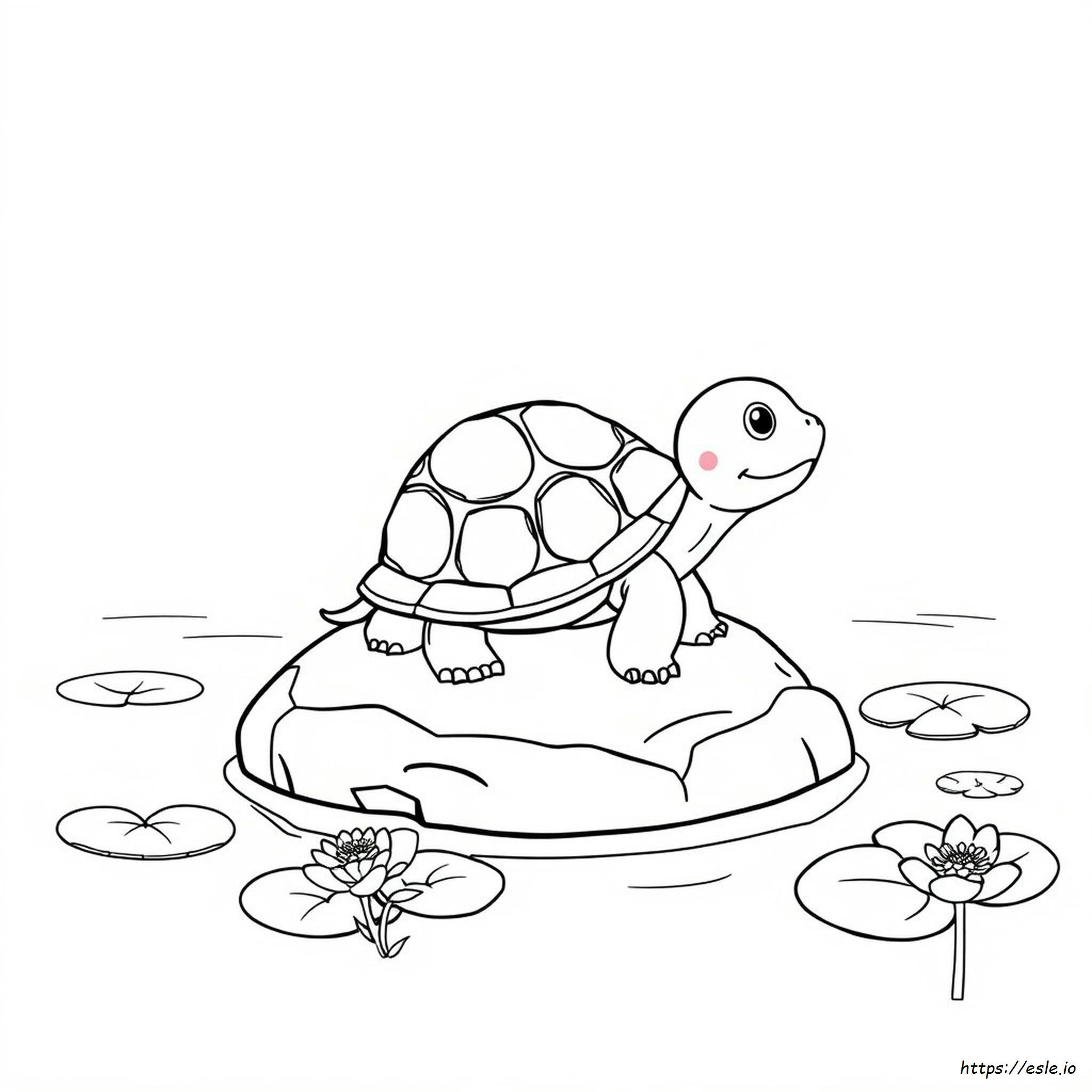 Easy Cute Turtle Coloring Pages