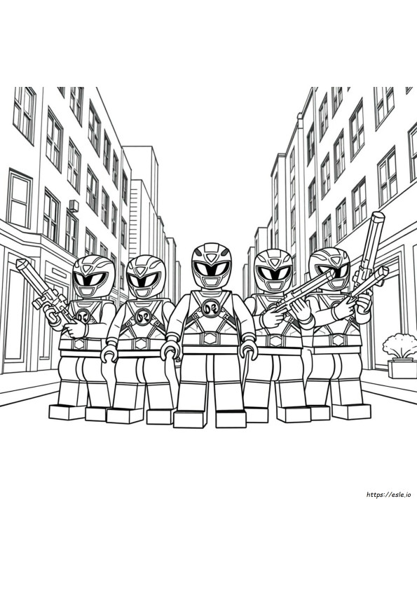 Lego Power Rangers Gambar Mewarnai