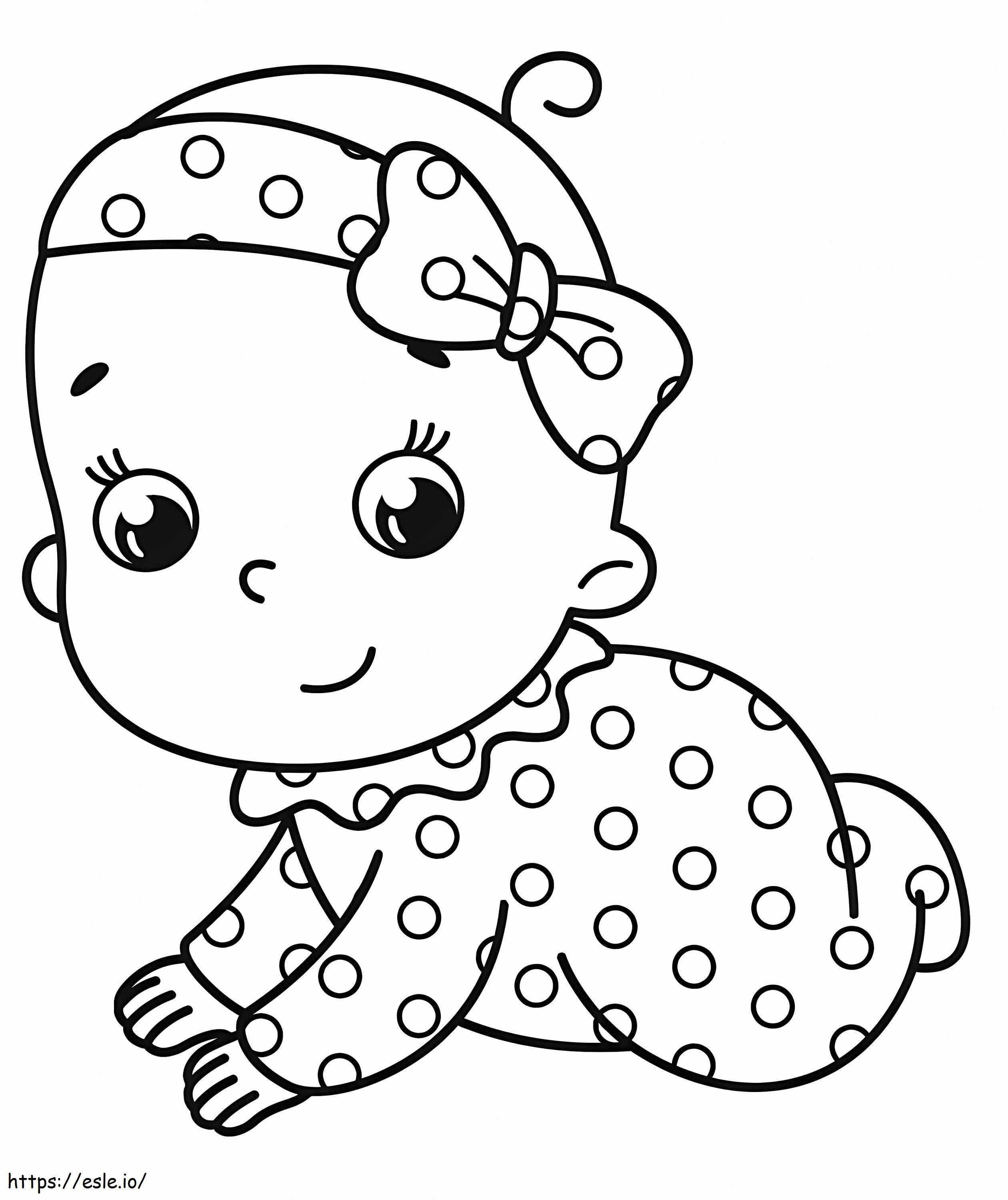 Baby Girl Is Happy coloring page