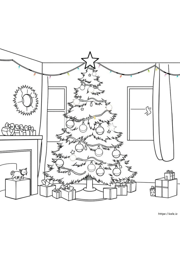 Coloriage Guirlandes De Noël