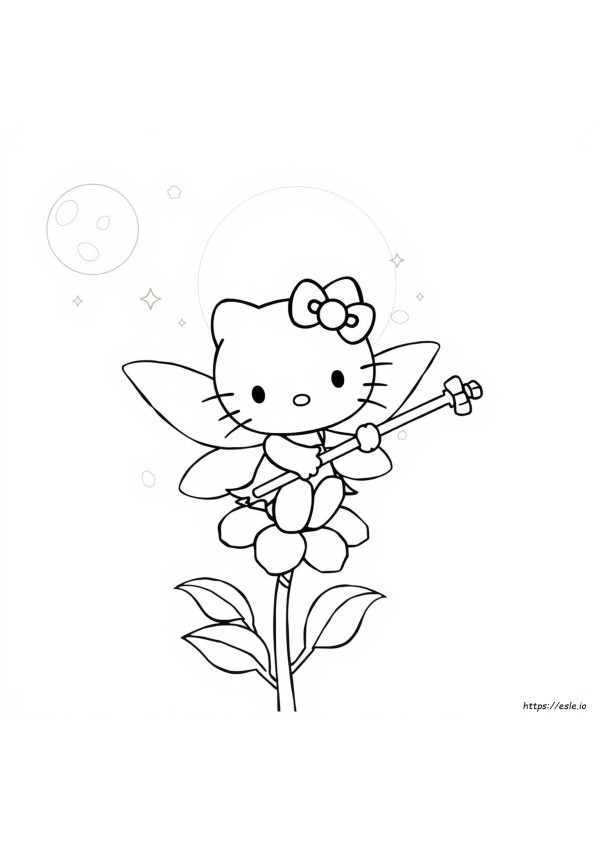 Hello Kitty Fairy Coloring Pages
