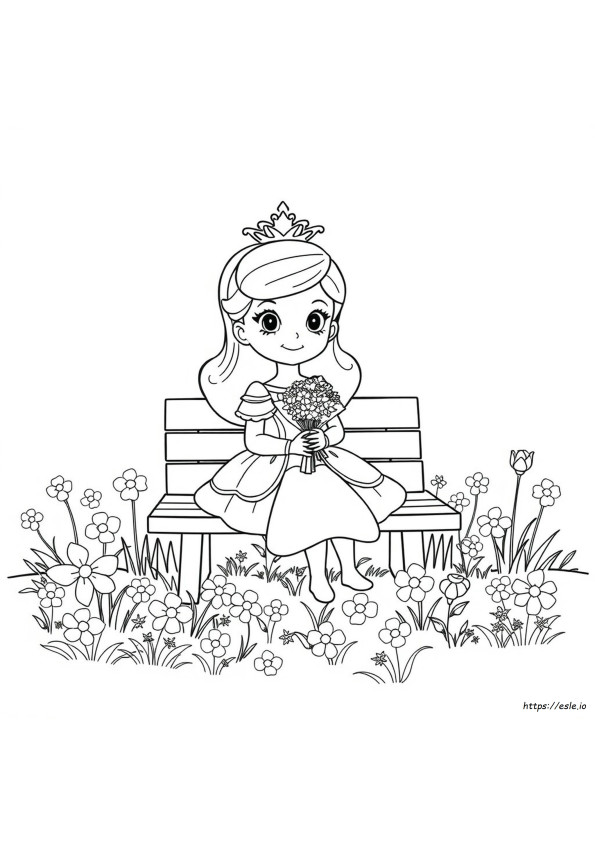 Princesa Fofa Para Colorir