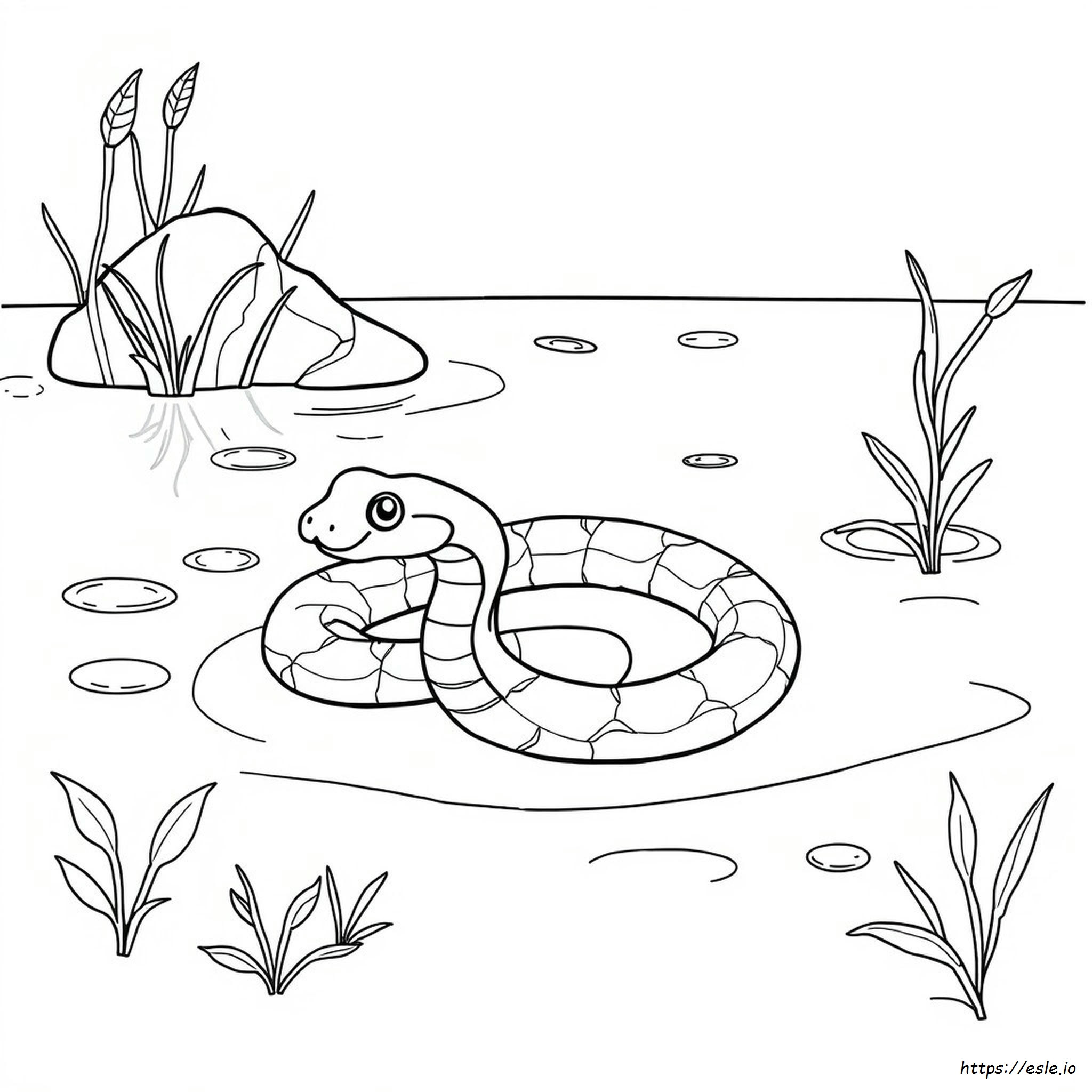Serpente Acquatico Da Colorare