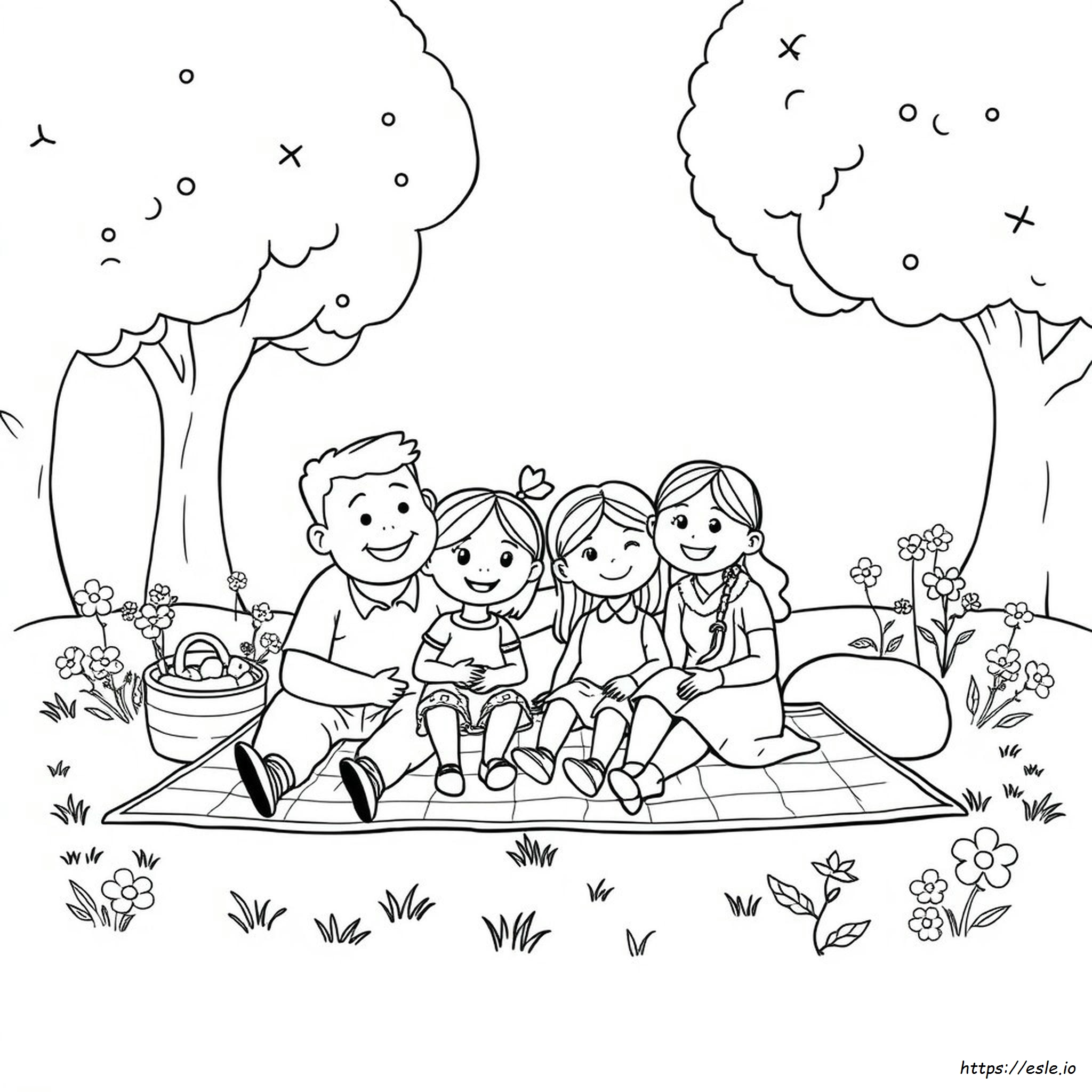 Páginas Para Colorear De Familia Feliz