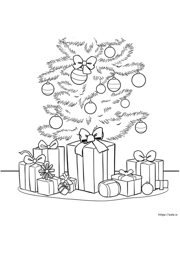 Hadiah Natal Gambar Mewarnai