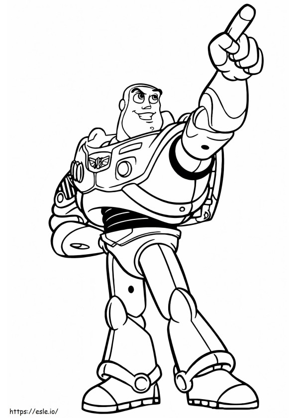 Buzz Lightyear zeigt mit der Hand ausmalbilder
